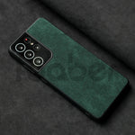 ALCANTARA Case for Samsung Galaxy S25 Ultra S24 S23 S22 Plus FE 5G Supercar Interior Same Artificial Leather Phone Cases