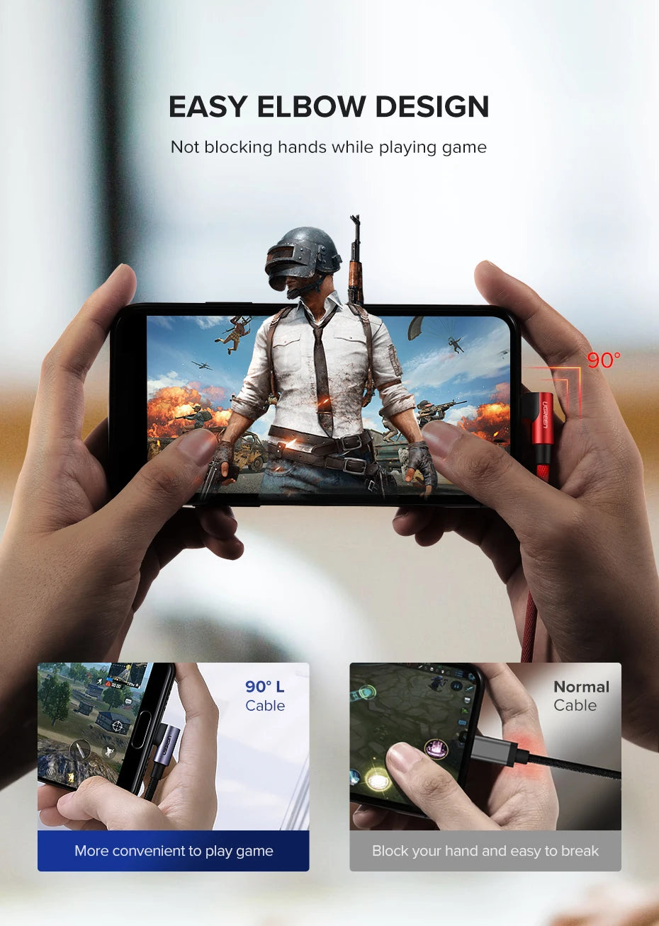 UGREEN MFi USB Cable for iPhone 14 13 12 Pro Max 2.4A Lightning Fast Charging Phone Data Cable for iPhone for iPad