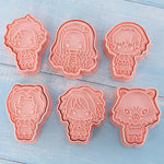 New 6pcs/Set Pokemon Figures Cookie Cutters Cartoon DIY Bakery Mold Biscuit Press Stamp Embosser Sugar Pasty Cake Mould Toys