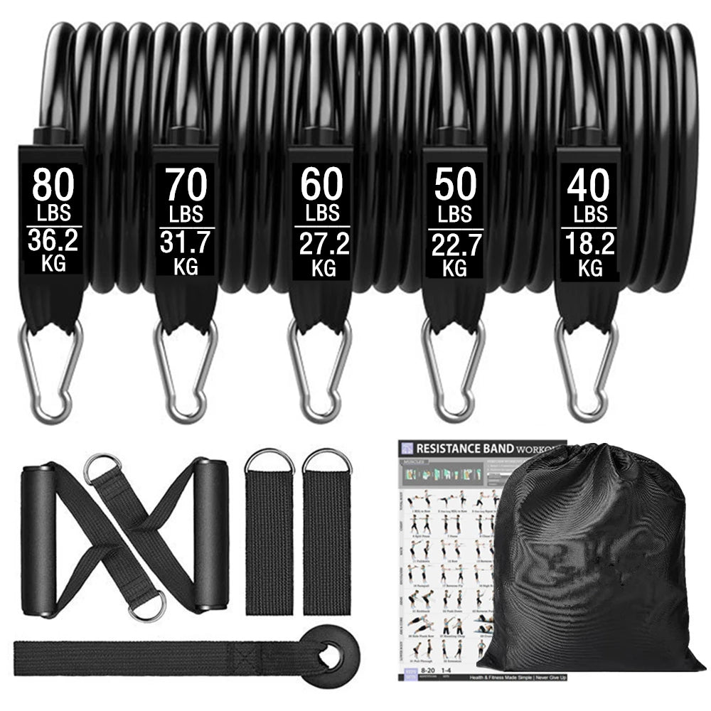Premium 165kg Fitness Resistance Loop Bands Set for Exercise, Yoga, Training, Workout, Gym Equipment for Home Bodybuilding Men Weights