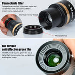 Telescope Accessories 8-24mm Zoom Eyepiece Full Metal Continuous Zoom Broadband Green Film with Optical Glass Zoom Lens Manual