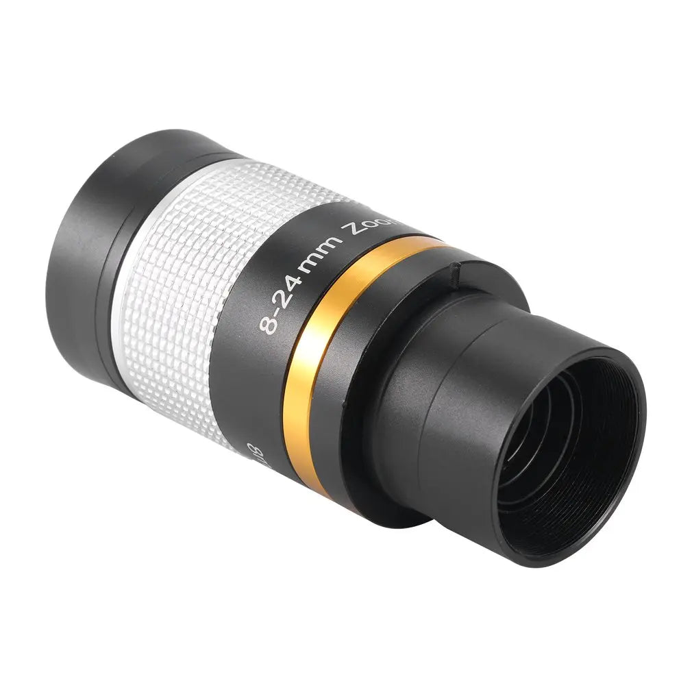 Telescope Accessories 8-24mm Zoom Eyepiece Full Metal Continuous Zoom Broadband Green Film with Optical Glass Zoom Lens Manual