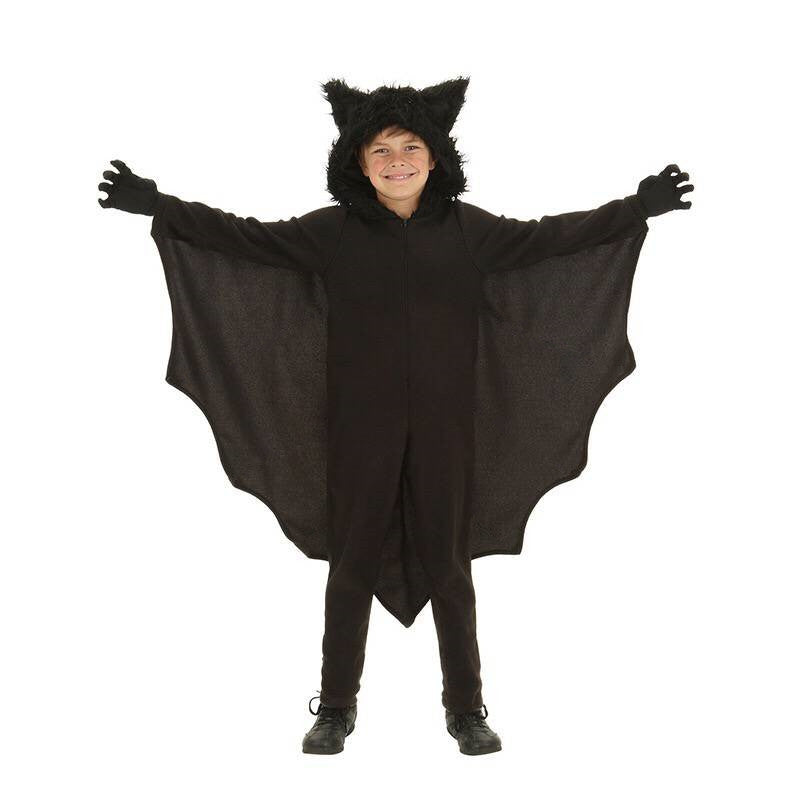 Kids Unisex Vampire Bat Hooded Costume Child sexy cosplay Jumpsuit Halloween Cosplay Costume Set Glove gift vestidos de fiesta