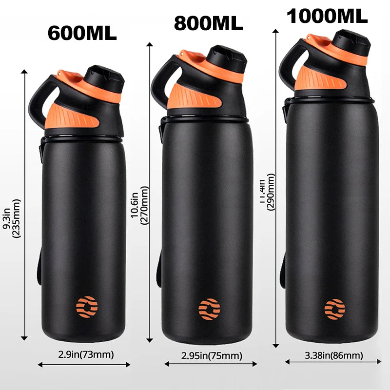 FEIJIAN Thermo bottle With Magnetic Lid Outdoor Sport Stainless Steel Water Bottle Keep Cold Insulated Vacuum Flask 1000ml