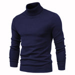 New Quality Winter Mens Sweaters Casual Turtleneck Thick Pullovers Solid Color Warm Slim Fit Turtleneck Sweaters Pullover Men