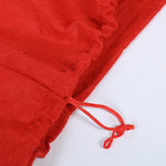 Red Classic Non-woven Santa Claus Costume Christmas Performance Cosplay Show Holiday Adult Boys Girls Decorative Clothes Unisex