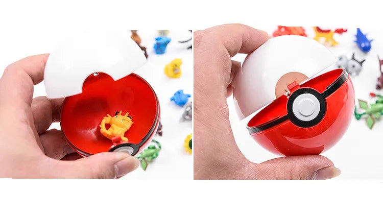 High quality Multicolor 7CM Pet Elf Ball Pokemones Pokeballs with 2-3cm figures Toys Can Dream Bedroom furnishings For Kids