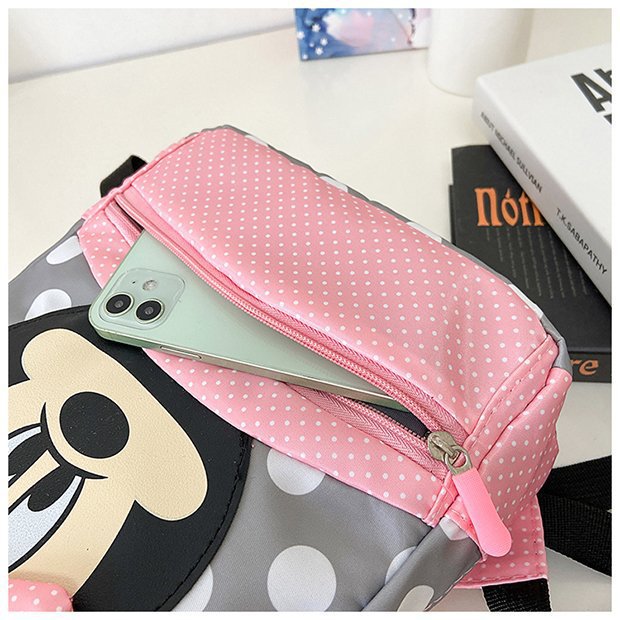 Disney New Backpack 2025 Minnie Schoolbag For Kids Cartoon Kindergarten Schoolbag Kawaii Pink Backpack As a Gift For Children