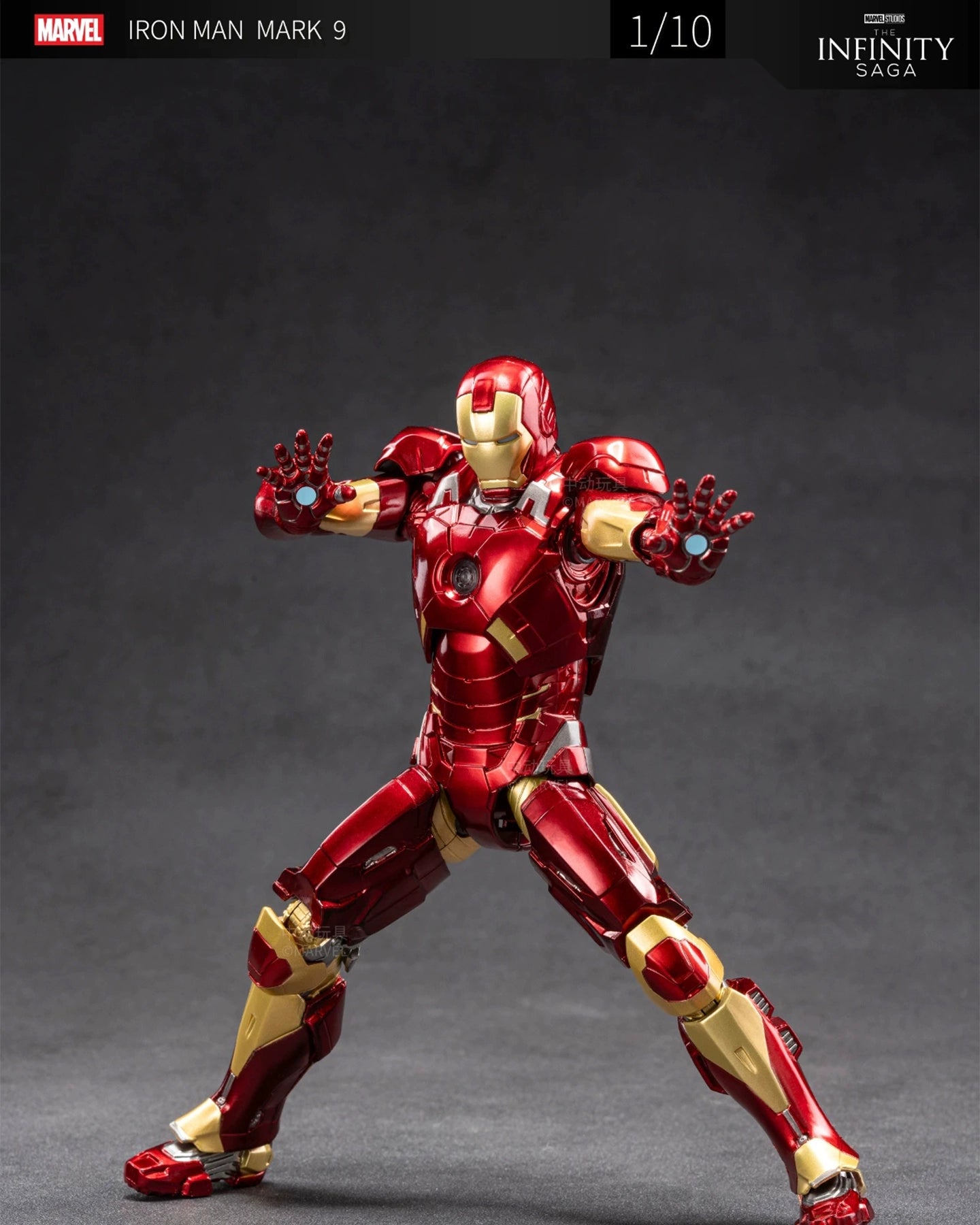 Original ZD Marvel Toys 1:10 Iron Man Mark9 Mark IX action figure War armor Collect models
