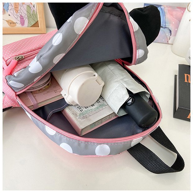 Disney New Backpack 2025 Minnie Schoolbag For Kids Cartoon Kindergarten Schoolbag Kawaii Pink Backpack As a Gift For Children