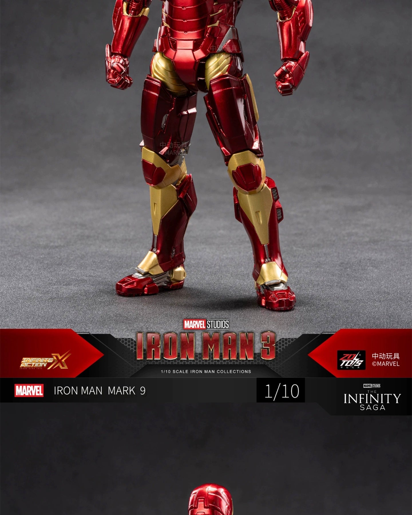 Original ZD Marvel Toys 1:10 Iron Man Mark9 Mark IX action figure War armor Collect models