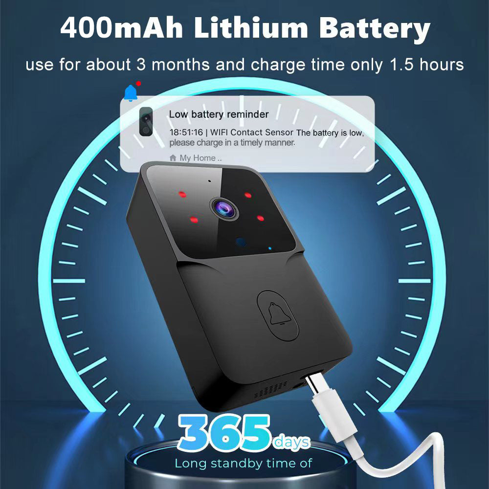 WiFi Video Doorbell Wireless HD Camera IR Alarm Security Smart Home Door Bell WiFi Intercom for Home