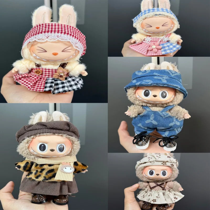 For 17cm Mini Doll'S Clothes for Labubu V1 V2 Cute Fashionable Doll'S Clothes Outfit Accessories