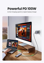 UGREEN USB-C HUB to 4K60Hz HDMI RJ45 Gigabit PD100W SD&TF USB3.0 5Gbps Splitter for MacBook Laptop Accessories Docking Station