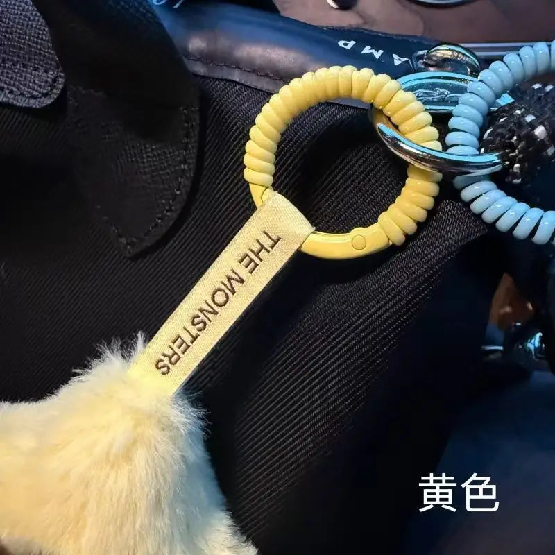 Labubu Anti Drop Buckle Silicone Rope Keychain Protection Ring Colorful Winding Fixed Anti Drop