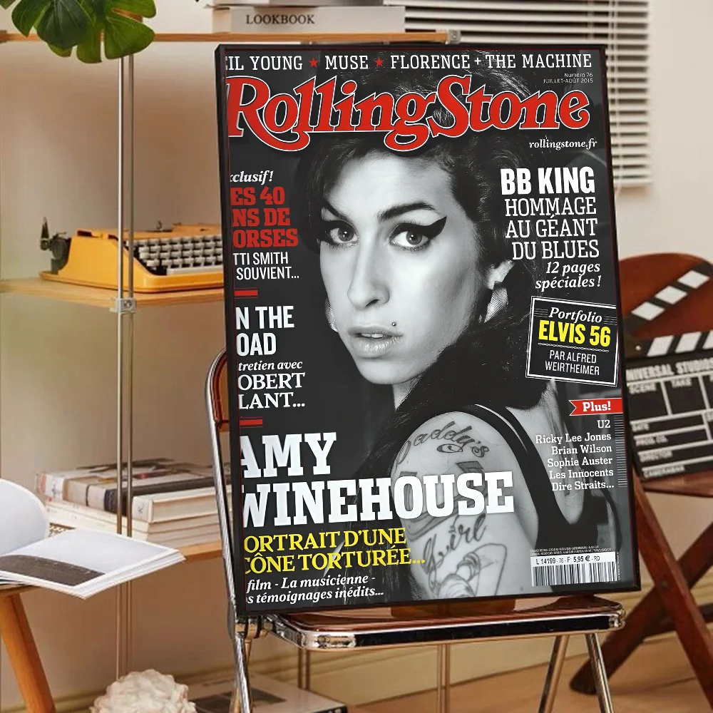 Famous Music Singer Amy Winehouse Classic Vintage Posters Whitepaper Prints Posters Artwork Kawaii Room Decor