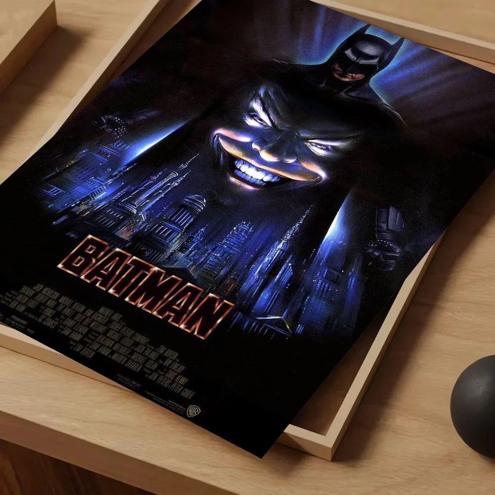 1oc Batmans Movie Poster Self-adhesive Art Waterproof Paper Sticker Coffee House Bar Room Wall Decor