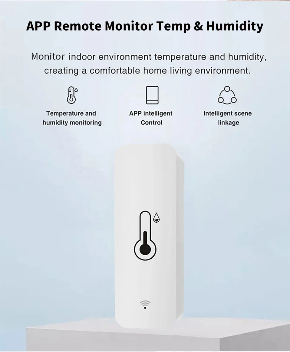 Tuya WiFi Zigbee Temperature Humidity Sensor Smart Home Indoor Hygrometer APP Monitoring Work with Google Home SmartLife Alexa