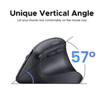 UGREEN Vertical Wireless Mouse 2.4G Ergonomic 4000DPI 6 Mute Buttons for MacBook Tablet Laptops Computer PC Mice Black Pink