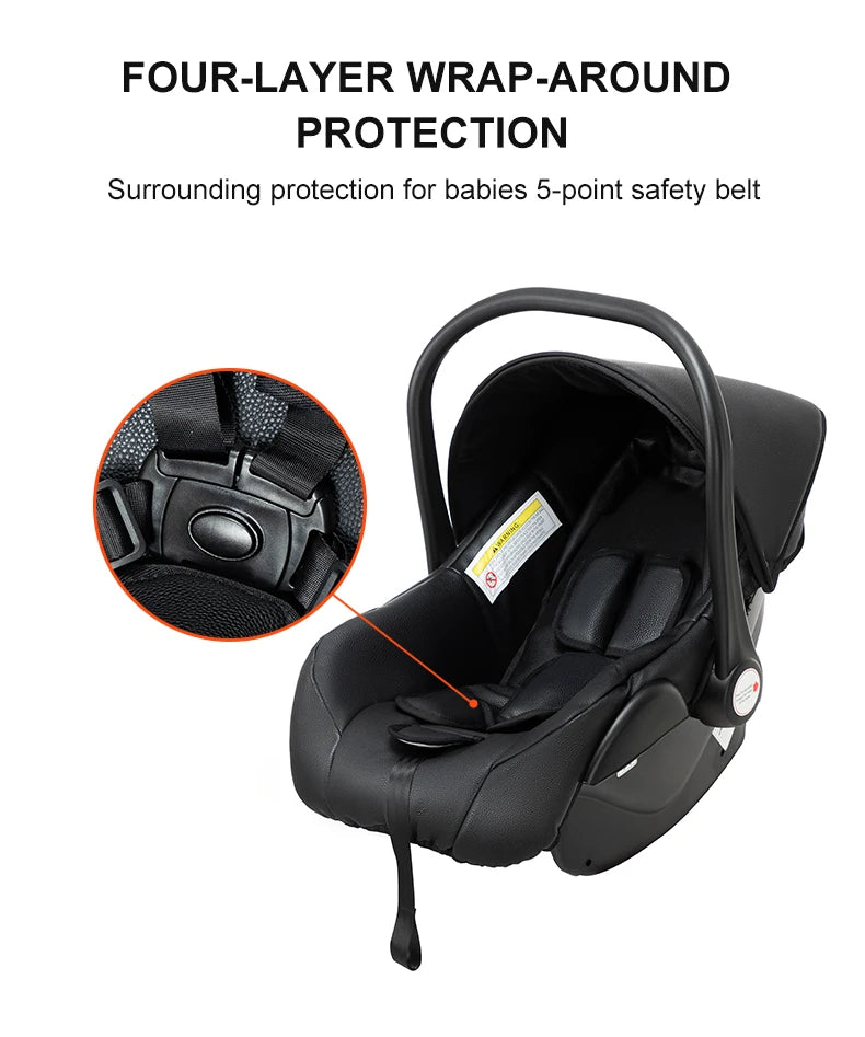 3 in 1 Lightweight High Landscape Baby Stroller Cart Carriage for Newborn Luxury Pushchair