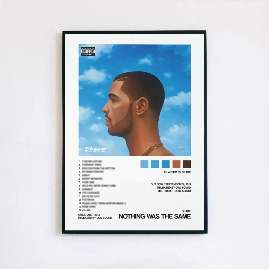 Poster Prints New Drake Views Take Care Her Loss Dogs Music Album Cover Canvas Painting Wall Art Picture Living Room Home Decor