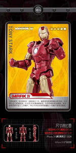 Marvel figure Splicing toys iron man MK1 MK2 MK3 MK4 MK5 MK6 MK7 Action figure model Birthday gift for children