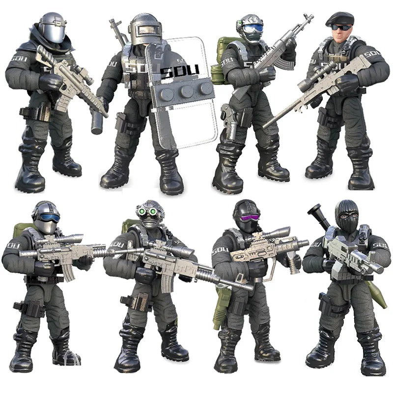 World War 2 WW2 Army Military Soldiers SAWT Soldiers Special Force DIY Model Building Blocks Bricks Children'S Toys