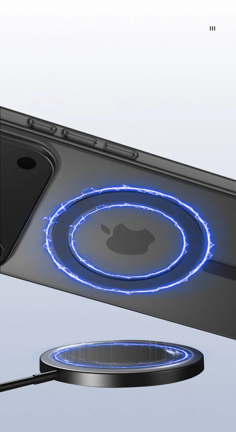 Luxury Matte Ultra Thin Clear For Magsafe Wireless Charge Case For iPhone 17 Air 16E 15 14 Plus 13 12 11 Pro Max Hard PC Cover