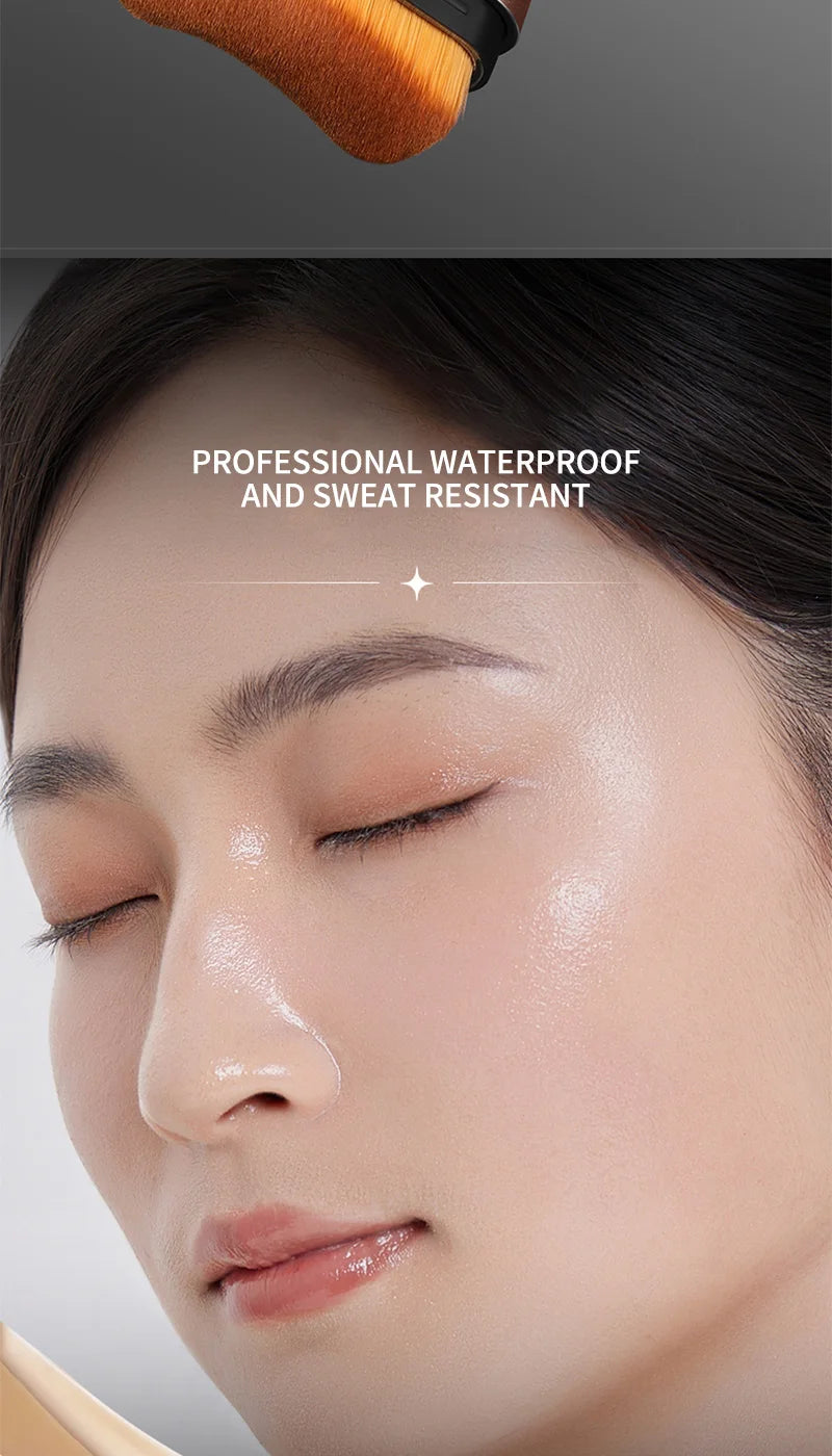 Clear and Moist Hydrating Foundation Naturally Perspective, Moisturizing, Bling, Glossy, Thin and Lightweight Double Head Makeup Foundation Rotated, More Comfortable, Waterproof Function, Easy to Makeup, Easy to Use