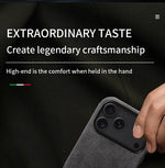 Premium Genuine Italy Imported Alcantara Magnetic Case for iPhone 17Pro 17Air 17 Pro Max with MagSafe Business Soft Touch Cover