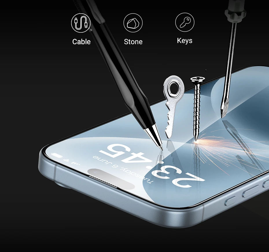 UGREEN 2pcs for iPhone 16 Pro Max Glass Screen Protectors for iPhone 16 Plus Tempered Glass for iPhone 15 14 13 12 HD Film 16pro