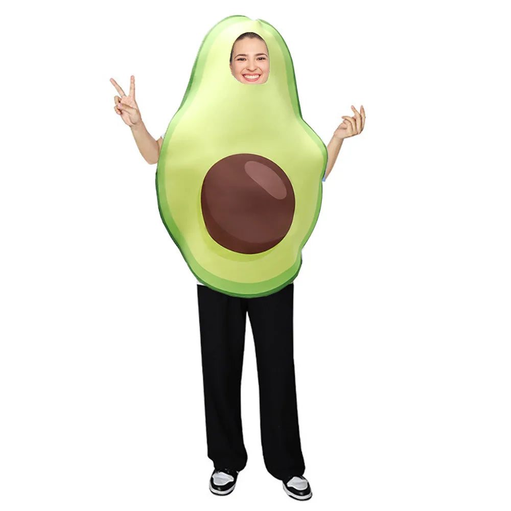 Avocado Cosplay Costume Fruit Food Party Jumpsuit Adult Carnival Purim Disguise Clothes Couple Fancy Holiday Outfit 2025 New