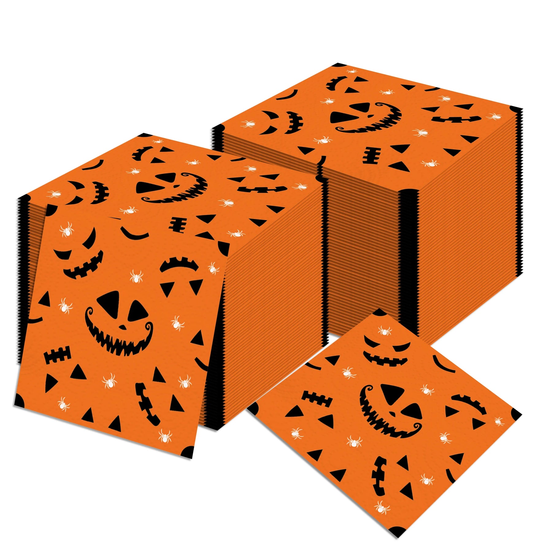 20/40/60/80/100pcs Halloween Theme Party Disposable Napkins Cocktail Napkin Bat Spider Pumpkin Halloween Holiday Decor Tableware