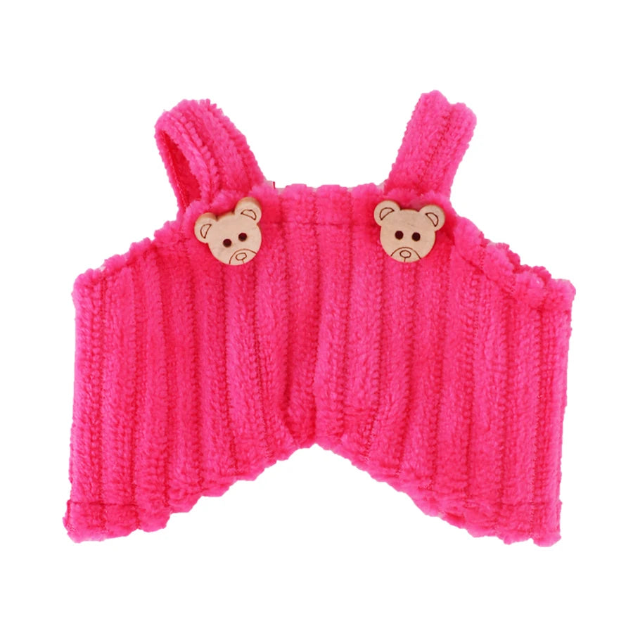 For 17Cm Plush Doll Labubu Clothes Accessories Pants Skirts Cute Overall Doll Shoes Leather Shoes Martin Boots Holiday Gifts