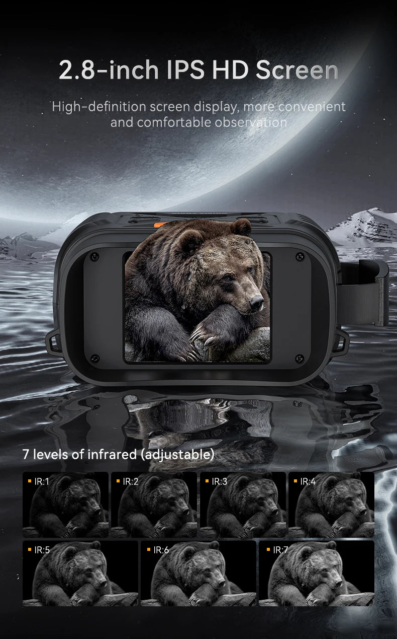 Binocular Infrared Night Visions Device 3W Infrared Telescope 10X Digital 800M Full Dark Viewing Video Record forHunting Camping