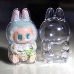 Transparent Protective Cover for Labubu Monster Toy Elf Doll Cover Storage Box Cute Elf Plushie Display Cover for Party Dolls