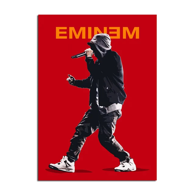 Super Rapper Eminems Posters and Prints Great Rap Singer Canvas Painting Music Star Wall Art Picture for Bedroom Home Decor