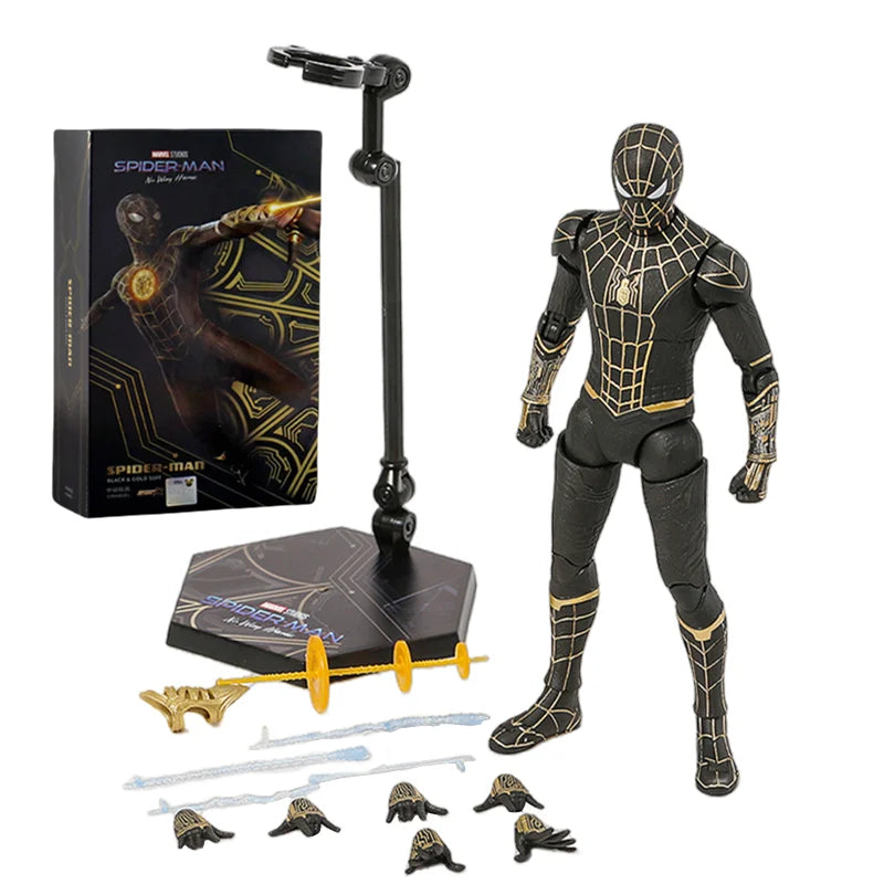 ZD Toy Spider Man No Way Home Marvel legends 1/10 Peter Parker Gold Black Red Model Action Figure Adult Collectible Toy