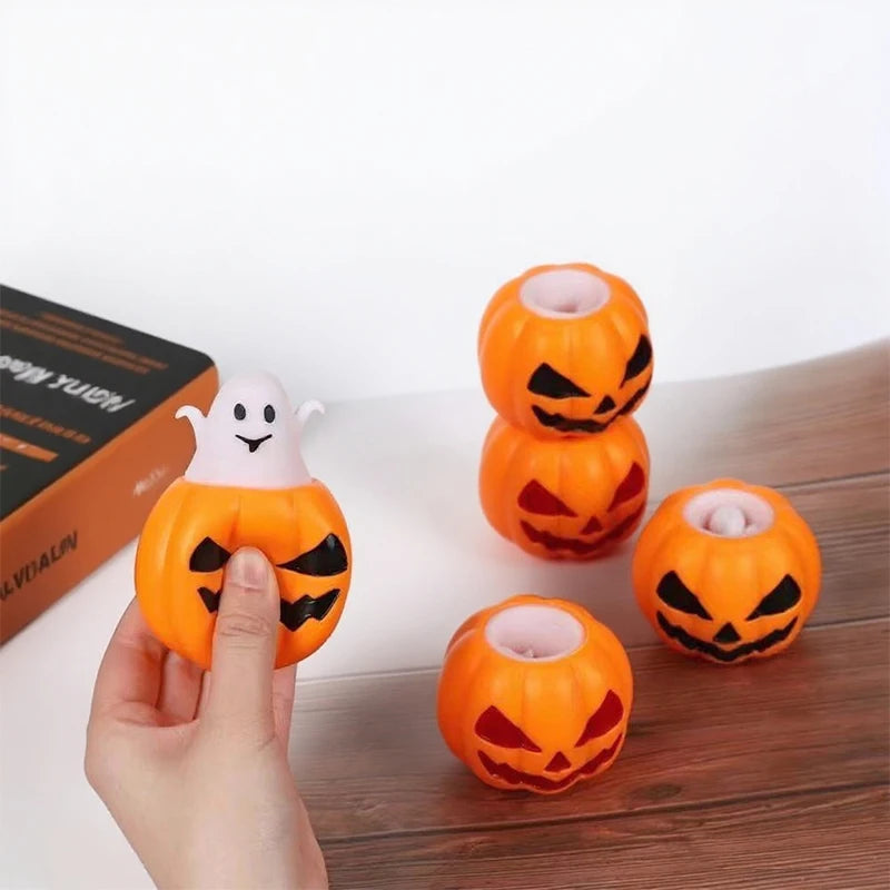 1/4/8PCS Halloween Pumpkins Stress Balls Slow Rebound Sensory Toys Trick Decompress Pumpkin Fidget Toys Party Favors Kids Adults