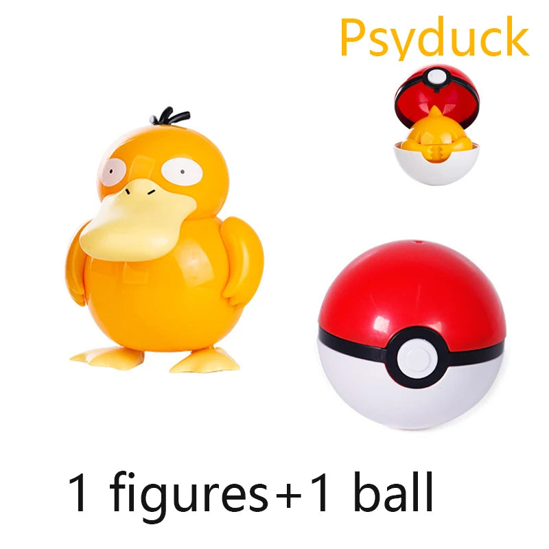 Pokemon Ball Toys Anime Figure Charizard Pikachu Mewtwo Eevee Monster Action Deformation Pokeball Toys Figures Model Kids Gifts