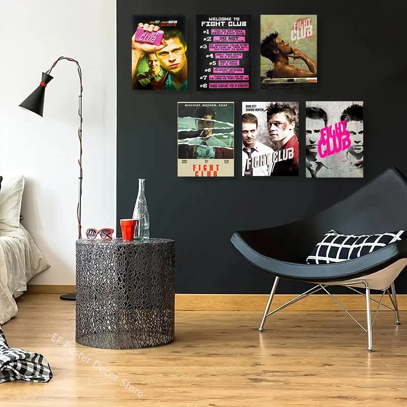 Movie Poster Film Fight Club Aesthetic Prints Picture Gift Kitchen Room Home Decor Club Bar Cafe Decoration Art Wall Painting