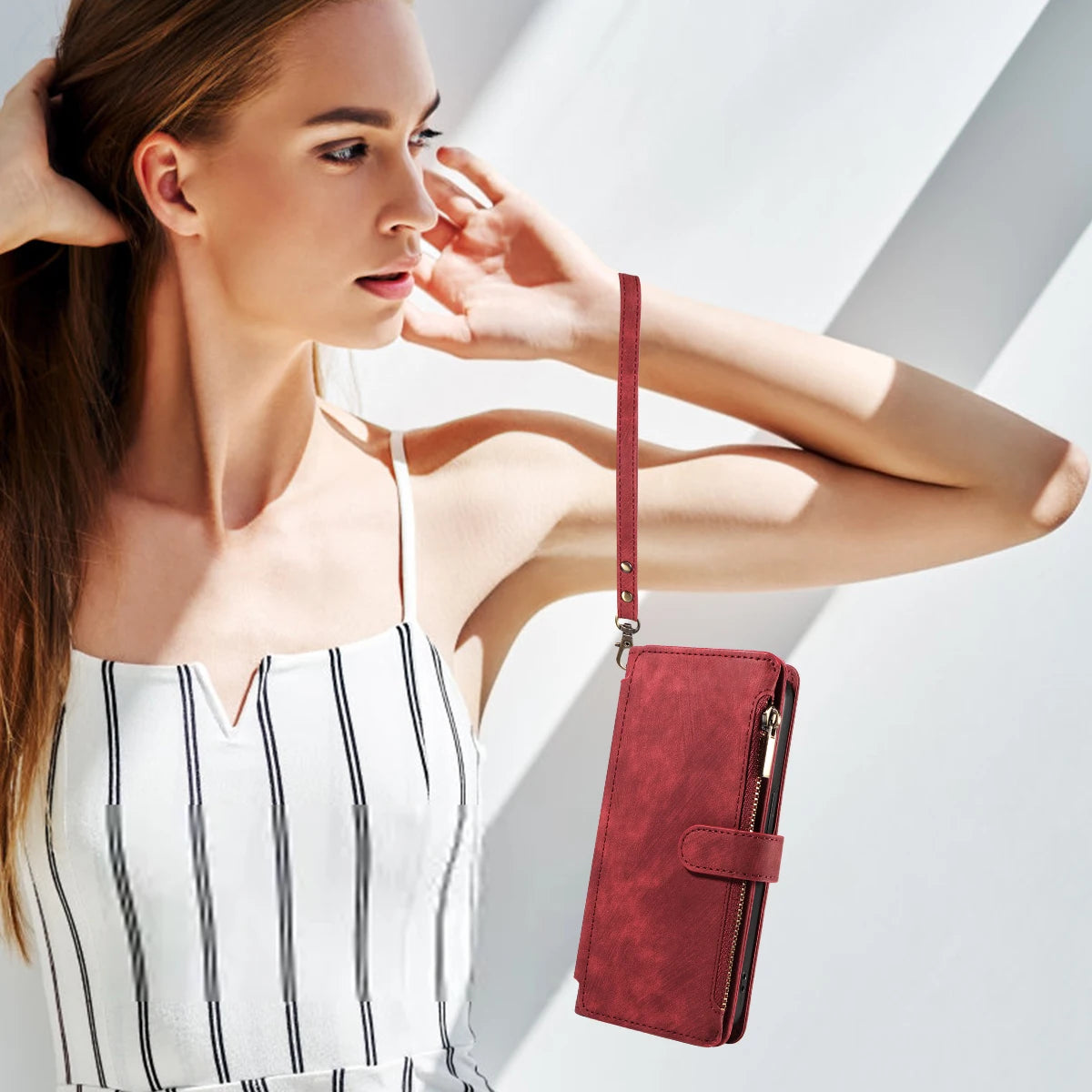 PU Leather Phone Case for IPhone 16promax 16e 15 14 13 mini 12mini 11promax plus 7 8plus XSMAX XR Flip Wallet Style Phone Cover