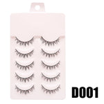DINGSEN Fake Eyelash Anime Lashes 5 Pairs Little Devil Eyelashes Natural Daily Makeup Manga Eyelashes Clear Band Eyelashes
