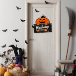 Halloween Party Wooden Sign Decor with Jack - o'-lantern Design, Perfect for Halloween Home Decoration