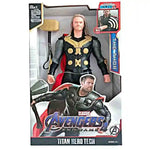 Action Toy 30cm Marvel Avengers Toy Thanos Hulk Spiderman Iron Man Captain America Thor Black Panther With Sound And Light