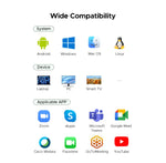 【RU】 UGREEN 2K Web cam with Microphone, Full HD 2K, Auto Light Correction, Video Webcam for Streaming