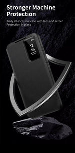 For Samsung Galaxy S25 Ultra Smart View Window Case ELVEV Durable Quality Leather Flip-Free Answering Cover for Samsung S25 S25+