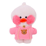 30cm Cafe LaLafanfan Duck Clothes Hoodie Cartoon Plush Toy Stuffed Soft Duck Doll Toys Animal Birthday Girl`s Gift for Kids DIY