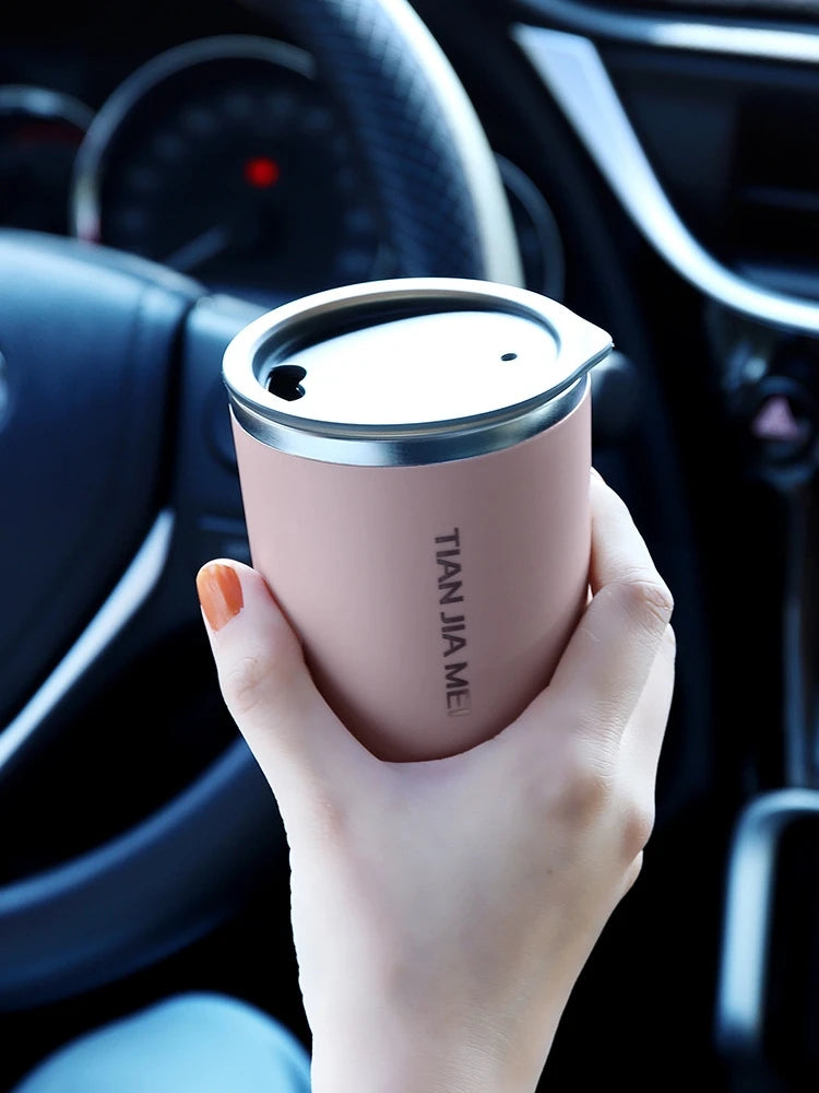 300ml Thermos Cup Men's and Women's Exquisite Portable Cup 304 Stainless Steel Simple Water Cup Office and Home Milk Coffee Cup