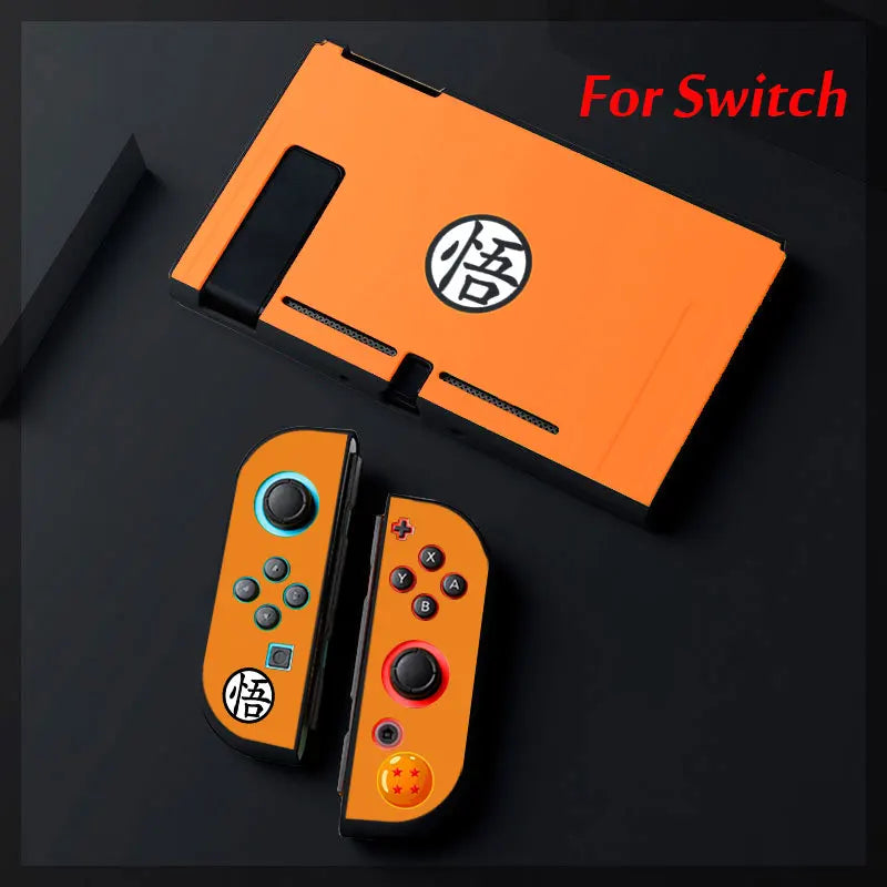 Soft Silicone Case For Nintendo Switch Oled NS Joy Con Controller Skin Shell Orange Ball Goku Dock Protective Cover Accessories